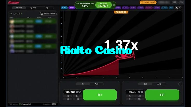 Rialto Casino casino presented on mobile device in Pakistan with slots and live games